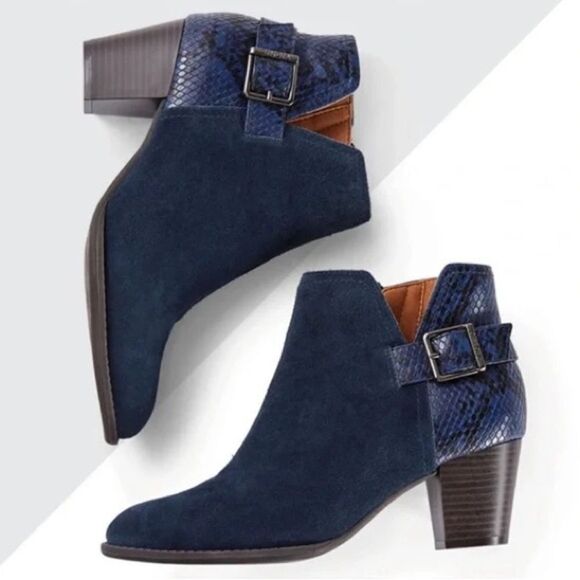 ✨Vionic Naomi Women's Suede Snake-Print Water-Resistant Boots✨ - Picture 3 of 7